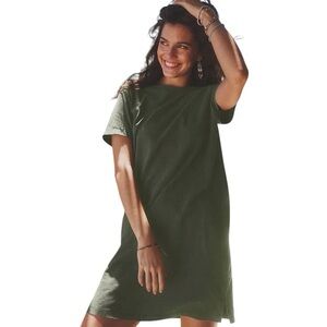 Uniqlo Olive Green T-Shirt Mini Dress